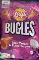 Mängden socker i Bugles sour cream & black pepper