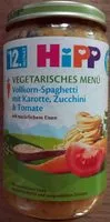 Mängden socker i Vegetarisches Menü Vollkorn-Spaghetti mit Karotte, Zucchini & Tomate