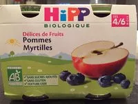 Mängden socker i Délices de Fruits Pommes Myrtilles