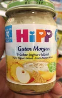 Mängden socker i Guten Morgen Fruits-Yogourt-Müesli