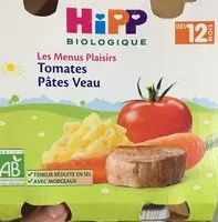 Mängden socker i Petit Pot Bio Pour Bébé Tomates, Pâtes, Veau Hipp, Dès 12 Mois,