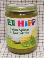 Mängden socker i Rahm-Spinat in Kartoffeln  ( Nach dem 4. Monat )