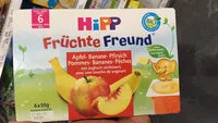 Mängden socker i Freüchte Freund Pommes-Bananes-Pêches
