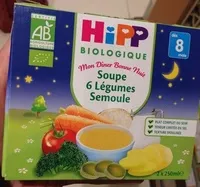 Mängden socker i Soupe 6 légumes Semoule