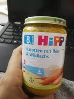 Mängden socker i Hipp, Karotten Mit Reis Und Wildlachs