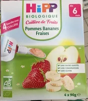 Mängden socker i Cuillère de Fruits Pommes Bananes Fraises