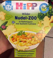 Mängden socker i Wilder Nudel-Zoo in Rahmsauce mit buntem Gemüse