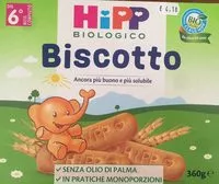 Mängden socker i Hipp Bio Biscotto 360G