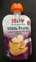 Mängden socker i Gourde Poires Pommes Mangues Passion Hipp 90G +