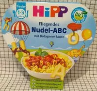 Mängden socker i Menü Nudel-ABC mit Bolognese Sauce