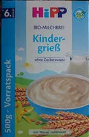 Mängden socker i Hipp Bio Milchbrei, Kindergrieß, 2 X