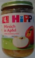 Mängden socker i Pfirsich in Apfel