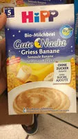 Mängden socker i Bio-Milchbrei Gute Nacht Semoule Banane