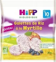 Mängden socker i Sachet Galettes De Riz à La Myrtille Hipp 30G +