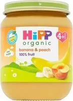 Mängden socker i Banana and Peach 100% Fruit Jar 4+ Months