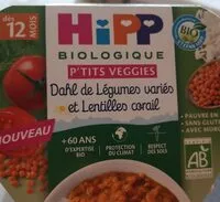 Mängden socker i Hipp biologique P'TIT VEFGGIES