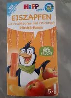 Mängden socker i Eiszapfen pfirisch mango