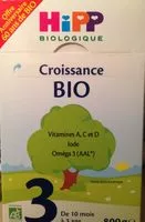 Mängden socker i Lait de Croissance Bio 3
