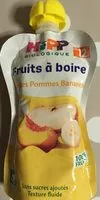 Mängden socker i Hipp fruits à boire pêches pommes bananes