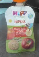 Mängden socker i Hippis Phirsich Banane in Apfel mit Cookies