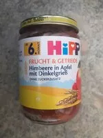 Mängden socker i Himbeere in Apfel mit Dinkelgriess