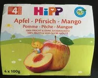 Mängden socker i Compote pomme peche mangue
