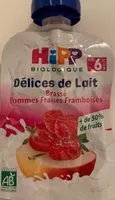 Mängden socker i Délices de lait Pomme Fraise Framboises
