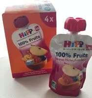 Mängden socker i Puree de fruit bio Pommes Peches et Fruits des bois