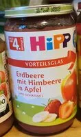Mängden socker i Erdbeere mit Himbeere in Apfel