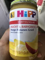 Mängden socker i Bio früchtebrei mit grieß