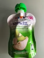 Mängden socker i Hipp 100% Fruits pommes bananes kiwi