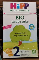Mängden socker i Lait de suite Bio 2