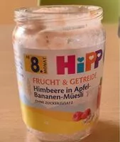 Mängden socker i Himbeere in Apfel-Bananen Müsli