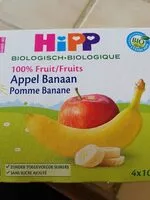 Mängden socker i Hipp 100% fruits pomme banane