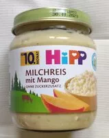 Mängden socker i Milchreis mit Mango