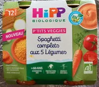 Mängden socker i Spaghetti complets aux 5 légumes