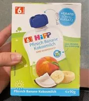 Mängden socker i Pfirsich Banane Kokosmilch