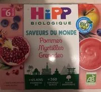 Mängden socker i Compote Pommes Myrtilles Grenades