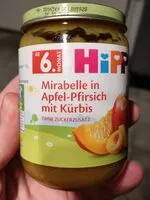 Mängden socker i Mirabelle in Apfel-Pfirsich mit Kürbis
