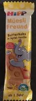 Mängden socker i Hipp Müesli Freund Butterkeks In Apfel-vanille