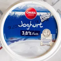 Mängden socker i Joghurt 3,8% Fett