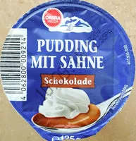 Mängden socker i Pudding mit Sahne Schokolade