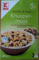Mängden socker i Schocko & Nuss Knuspermüsli