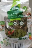 Mängden socker i penne aus grünen Erbsen Nudeln