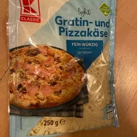 Mängden socker i Gratin und Pizzakäse leicht