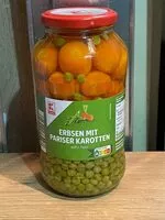 Mängden socker i Erbsen und Karotten