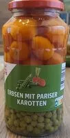 Mängden socker i Erbsen mit Pariser Karotten