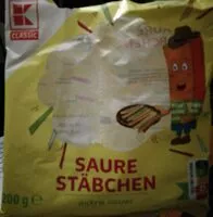 Mängden socker i Saure Stäbchen, extra sauer