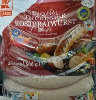 Mängden socker i Thüringer Rostbratwurst