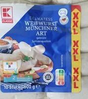 Mängden socker i Weißwurst Münchner Art